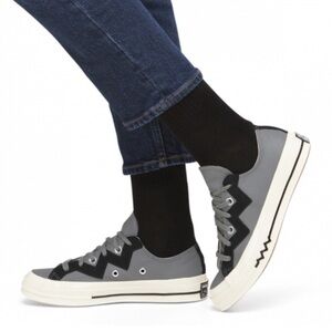 Converse chevron leather low shoes New 8